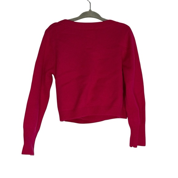 Jacadi Girls Fuchsia Meonore Faux Wrap Sweater size 4A NWT - Picture 3 of 6
